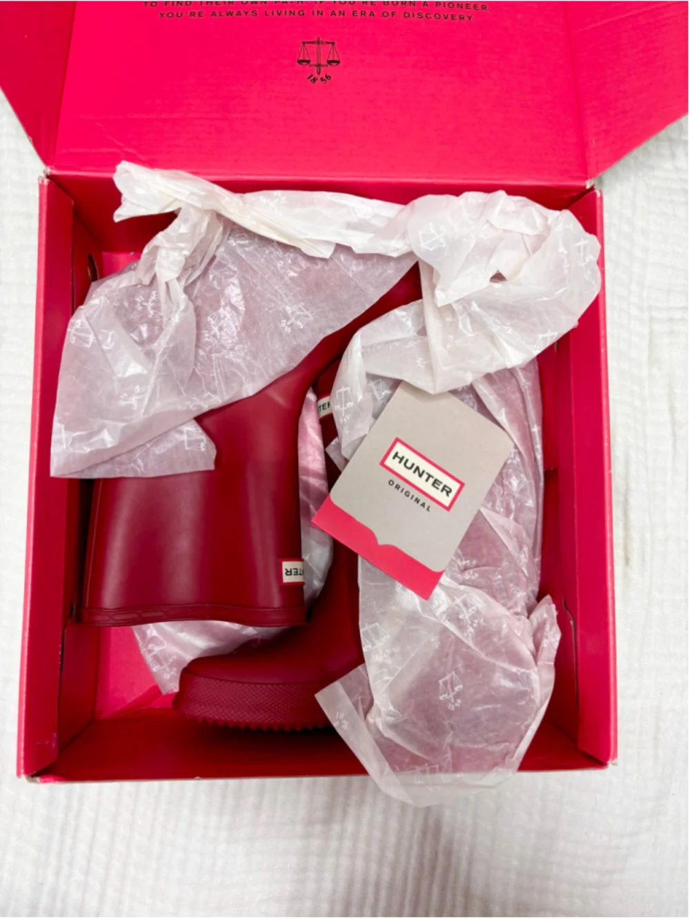 Girls Hunter Rain Boots Red Size 10 (Toddler Girl) Classic Waterproof New